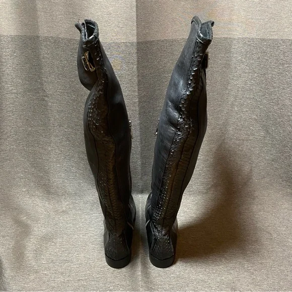 RON WHITE Italian leather over-the-knee boot 🇮🇹 - Picture 3 of 8